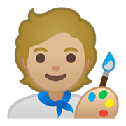 🧑🏼‍🎨 Emoji Artista: Tono De Piel Claro Medio en Google Android 10.0 March 2020 Feature Drop.