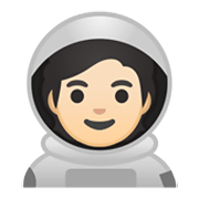 🧑🏻‍🚀 Emoji Astronaut(in): helle Hautfarbe Google Android 10.0 March 2020 Feature Drop.