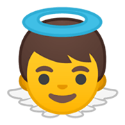Émoji 👼 Bébé Ange sur Google Android 10.0 March 2020 Feature Drop.