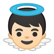 👼🏻 Emoji Putte: helle Hautfarbe Google Android 10.0 March 2020 Feature Drop.
