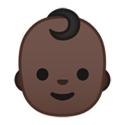 👶🏿 Emoji Baby: dunkle Hautfarbe Google Android 10.0 March 2020 Feature Drop.