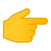 👉 Emoji Dorso Da Mão Com Dedo Indicador Apontando Para A Direita na Google Android 10.0 March 2020 Feature Drop.