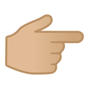 👉🏼 Emoji nach rechts weisender Zeigefinger: mittelhelle Hautfarbe Google Android 10.0 March 2020 Feature Drop.