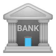 Emoji 🏦 Banca su Google Android 10.0 March 2020 Feature Drop.