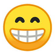 😁 Emoji Rosto Contente Com Olhos Sorridentes na Google Android 10.0 March 2020 Feature Drop.