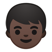 👦🏿 Emoji Junge: dunkle Hautfarbe Google Android 10.0 March 2020 Feature Drop.