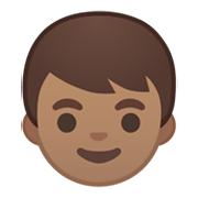 👦🏽 Emoji Junge: mittlere Hautfarbe Google Android 10.0 March 2020 Feature Drop.