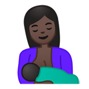 Emoji 🤱🏿 Allattare: Carnagione Scura su Google Android 10.0 March 2020 Feature Drop.