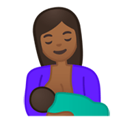 🤱🏾 Emoji Amamentando: Pele Morena Escura na Google Android 10.0 March 2020 Feature Drop.