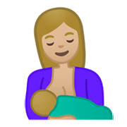 Emoji 🤱🏼 Allattare: Carnagione Abbastanza Chiara su Google Android 10.0 March 2020 Feature Drop.