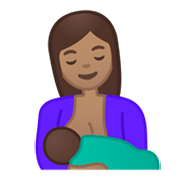 Emoji 🤱🏽 Allattare: Carnagione Olivastra su Google Android 10.0 March 2020 Feature Drop.