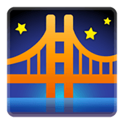 Emoji 🌉 Ponte Di Notte su Google Android 10.0 March 2020 Feature Drop.