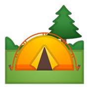 Emoji 🏕️ Campeggio su Google Android 10.0 March 2020 Feature Drop.