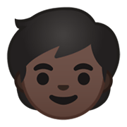 🧒🏿 Emoji Criança: Pele Escura na Google Android 10.0 March 2020 Feature Drop.