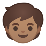 🧒🏽 Emoji Criança: Pele Morena na Google Android 10.0 March 2020 Feature Drop.