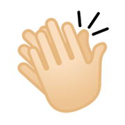 👏🏻 Emoji klatschende Hände: helle Hautfarbe Google Android 10.0 March 2020 Feature Drop.