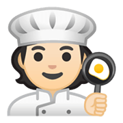 Emoji 🧑🏻‍🍳 Persona Che Cucina: Carnagione Chiara su Google Android 10.0 March 2020 Feature Drop.