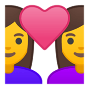 👩‍❤️‍👩 Emoji Liebespaar: Frau, Frau Google Android 10.0 March 2020 Feature Drop.