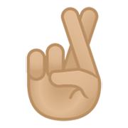 🤞🏼 Emoji Hand mit gekreuzten Fingern: mittelhelle Hautfarbe Google Android 10.0 March 2020 Feature Drop.
