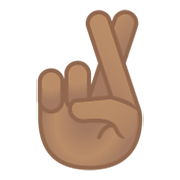 Emoji 🤞🏽 Dita Incrociate: Carnagione Olivastra su Google Android 10.0 March 2020 Feature Drop.