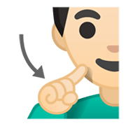 🧏🏻‍♂️ Emoji gehörloser Mann: helle Hautfarbe Google Android 10.0 March 2020 Feature Drop.