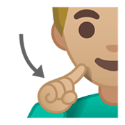 🧏🏼‍♂️ Emoji gehörloser Mann: mittelhelle Hautfarbe Google Android 10.0 March 2020 Feature Drop.