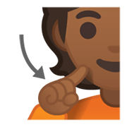 🧏🏾 Emoji Pessoa Surda: Pele Morena Escura na Google Android 10.0 March 2020 Feature Drop.