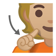 🧏🏼 Emoji Persona Sorda: Tono De Piel Claro Medio en Google Android 10.0 March 2020 Feature Drop.