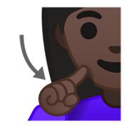 🧏🏿‍♀️ Emoji Mulher Surda: Pele Escura na Google Android 10.0 March 2020 Feature Drop.