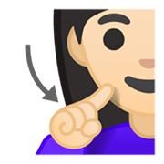 🧏🏻‍♀️ Emoji gehörlose Frau: helle Hautfarbe Google Android 10.0 March 2020 Feature Drop.