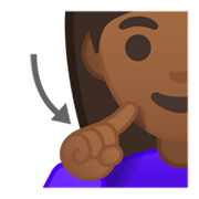 🧏🏾‍♀️ Emoji Mulher Surda: Pele Morena Escura na Google Android 10.0 March 2020 Feature Drop.