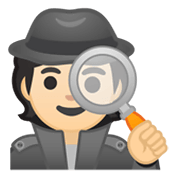 🕵🏻 Emoji Detektiv(in): helle Hautfarbe Google Android 10.0 March 2020 Feature Drop.