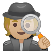 Emoji 🕵🏼 Detective: Carnagione Abbastanza Chiara su Google Android 10.0 March 2020 Feature Drop.