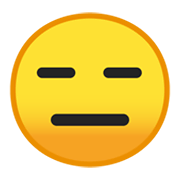 Emoji 😑 Faccina Inespressiva su Google Android 10.0 March 2020 Feature Drop.
