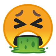 Emoji 🤮 Faccina Che Vomita su Google Android 10.0 March 2020 Feature Drop.