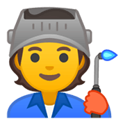 Emoji 🧑‍🏭 Persona Che Lavora In Fabbrica su Google Android 10.0 March 2020 Feature Drop.