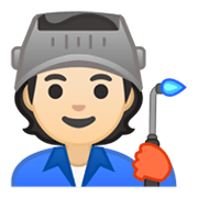 🧑🏻‍🏭 Emoji Operario: Tono De Piel Claro en Google Android 10.0 March 2020 Feature Drop.