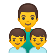👨‍👦‍👦 Emoji Família: Homem, Menino E Menino na Google Android 10.0 March 2020 Feature Drop.