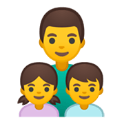 👨‍👧‍👦 Emoji Familia: Hombre, Niña, Niño en Google Android 10.0 March 2020 Feature Drop.