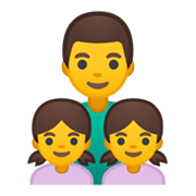 Émoji 👨‍👧‍👧 Famille : Homme, Fille Et Fille sur Google Android 10.0 March 2020 Feature Drop.