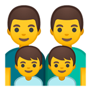 Emoji 👨‍👨‍👦‍👦 Famiglia: Uomo, Uomo, Bambino E Bambino su Google Android 10.0 March 2020 Feature Drop.