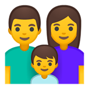 Émoji 👨‍👩‍👦 Famille : Homme, Femme Et Garçon sur Google Android 10.0 March 2020 Feature Drop.