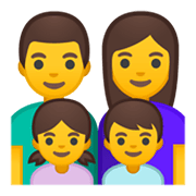 Emoji 👨‍👩‍👧‍👦 Famiglia: Uomo, Donna, Bambina E Bambino su Google Android 10.0 March 2020 Feature Drop.