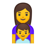Emoji 👩‍👦 Famiglia: Donna E Bambino su Google Android 10.0 March 2020 Feature Drop.