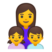 👩‍👧‍👦 Emoji Familia: Mujer, Niña, Niño en Google Android 10.0 March 2020 Feature Drop.
