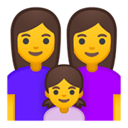 Emoji 👩‍👩‍👧 Famiglia: Donna, Donna E Bambina su Google Android 10.0 March 2020 Feature Drop.