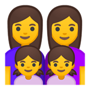 👩‍👩‍👧‍👧 Emoji Família: Mulher, Mulher, Menina E Menina na Google Android 10.0 March 2020 Feature Drop.