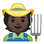 🧑🏿‍🌾 Emoji Agricultor: Tono De Piel Oscuro en Google Android 10.0 March 2020 Feature Drop.