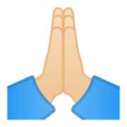 🙏🏻 Emoji Manos En Oración: Tono De Piel Claro en Google Android 10.0 March 2020 Feature Drop.