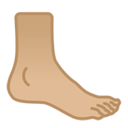🦶🏼 Emoji Fuß: mittelhelle Hautfarbe Google Android 10.0 March 2020 Feature Drop.